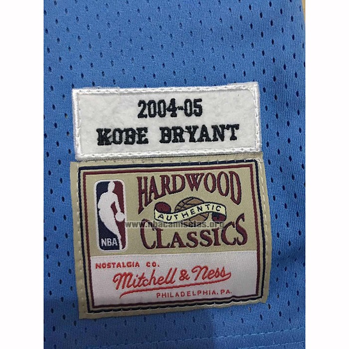 Camiseta Los Angeles Lakers Kobe Bryant NO 8 Mitchell & Ness 2004-05 Azul